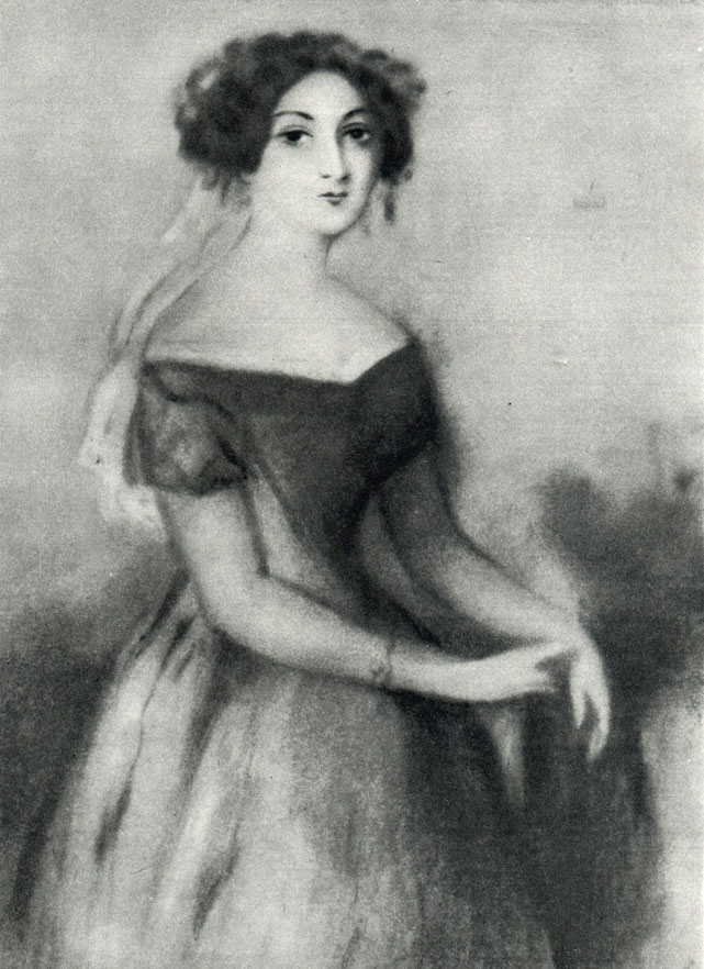 Нина Александровна Чавчавадзе-Грибоедова. Портрет художника Дессэна. 1839