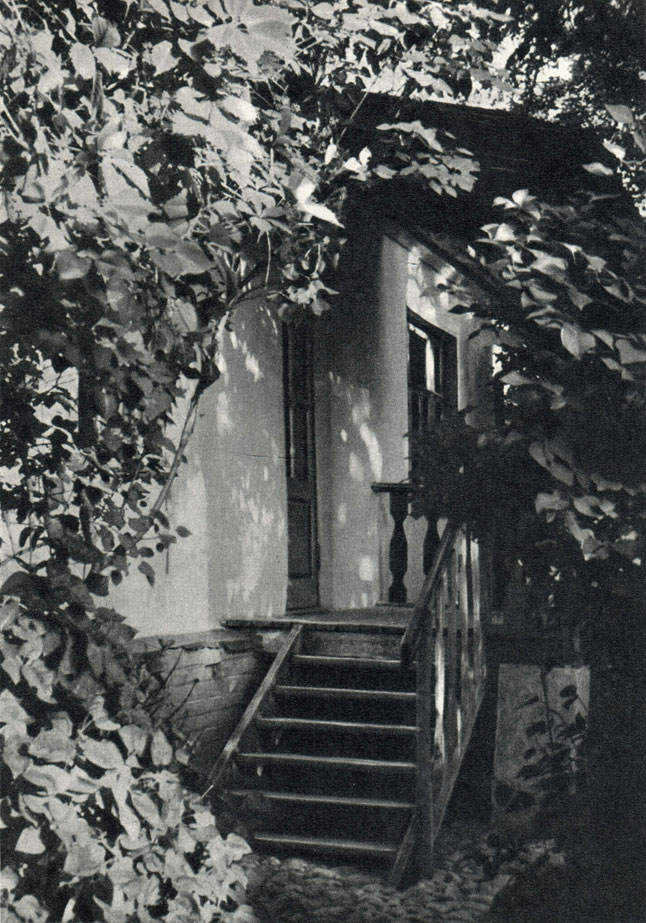 Музей-заповедник Лермонтова. Вид со стороны сада. Фотография В. Л. Дерябина 1950-х гг.